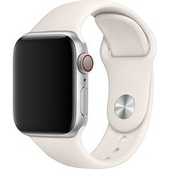 Silikonový řemínek pro Apple Watch 4 / 5 / 6 / 7 / 8 / SE (38 / 40 / 41 mm) L Light White
