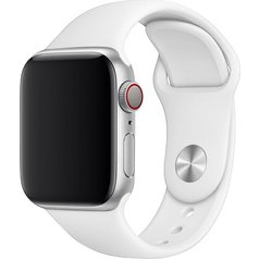 Silikonový řemínek pro Apple Watch 4 / 5 / 6 / 7 / 8 / SE (38 / 40 / 41 mm) L White