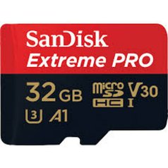 Paměťová karta SanDisk Extreme Pro microSDXC UHS-I U3 A2 100R/90W 32GB (class 10) +adaptér