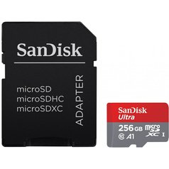 Paměťová karta SanDisk Ultra microSDXC UHS-I 150/R 256GB (class 10) + adaptér
