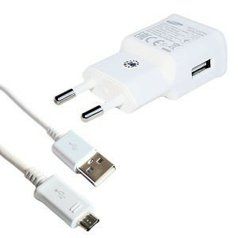 Samsung nabíjecí adaptér EP-TA50,USB 8W + USB/microUSB kabel ECB-DU4AWE White