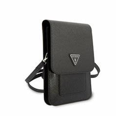 Pouzdro Guess PU Saffiano Triangle Logo Black