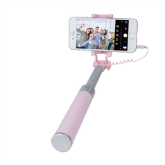 Selfie tyč JOY Monopod, připojení přes konektor 3,5mm Pink