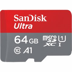 Paměťová karta SanDisk microSDXC UHS-I 140/R 64GB (class 10) + adaptér