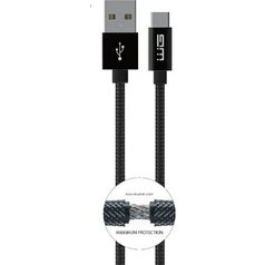 Datový kabel WG USB/USB-C (3A) 20cm Black