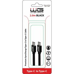 Datový kabel WG USB-C/USB-C 2m Black