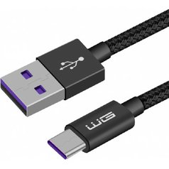 Datový kabel WG USB/USB-C (5A) 1m  Black