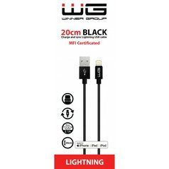 Datový kabel WG USB/Lightning 20cm Black