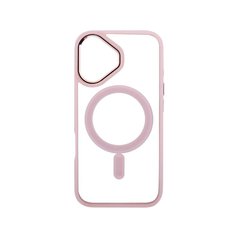 Pouzdro BACK WG Iron Eye MagSafe pro Apple iPhone 16 Pink Transparent