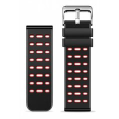 Silikonový řemínek Aligator pro Smart Watch 22mm Black Red
