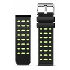 Silikonový řemínek Aligator pro Smart Watch 22mm Black Green
