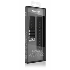 Silikonový řemínek Aligator pro Smart Watch 22mm Black