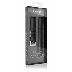 Kožený řemínek Aligator pro Smart Watch 20mm Black