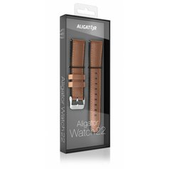 Kožený řemínek Aligator pro Smart Watch 20mm Brown