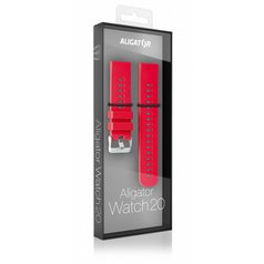 Silikonový řemínek Aligator pro Smart Watch 20mm Red