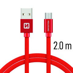 Datový kabel Swissten USB/microUSB (3A) 2m Red