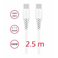 Datový kabel Swissten USB-C/USB-C 100W 2.5m White