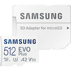 Paměťová karta Samsung EVO Plus microSDXC 512GB (class 10) + adaptér