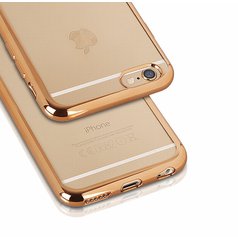 Pouzdro BACK Clear pro Apple iPhone 4/4S Transparent Gold