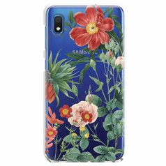 Pouzdro BACK Funny pro Samsung Galaxy A10 A105F Transparent Red Flowers