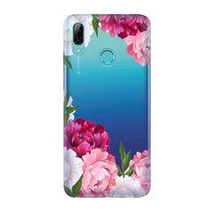 Pouzdro BACK Funny pro Huawei P Smart Z Transparent Flowers Rose and White