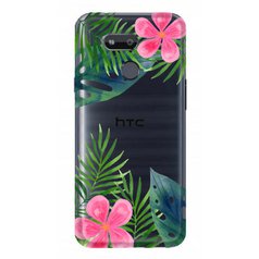 Pouzdro BACK Funny pro Huawei P Smart Z Transparent Leaves and Flowers