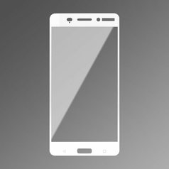Ochranné sklo Full 2D 10H pro Nokia 6 White